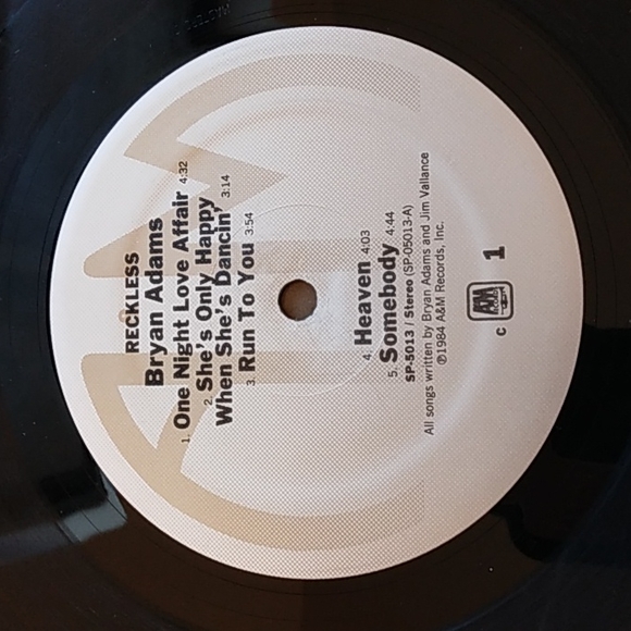 Vintage, Bryan Adam's "Reckless" - Picture 2 of 3